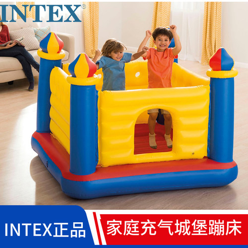 INTEX充气城堡蹦蹦床家用儿童室内弹跳跳床淘气堡玩具屋海洋球池 - 封面