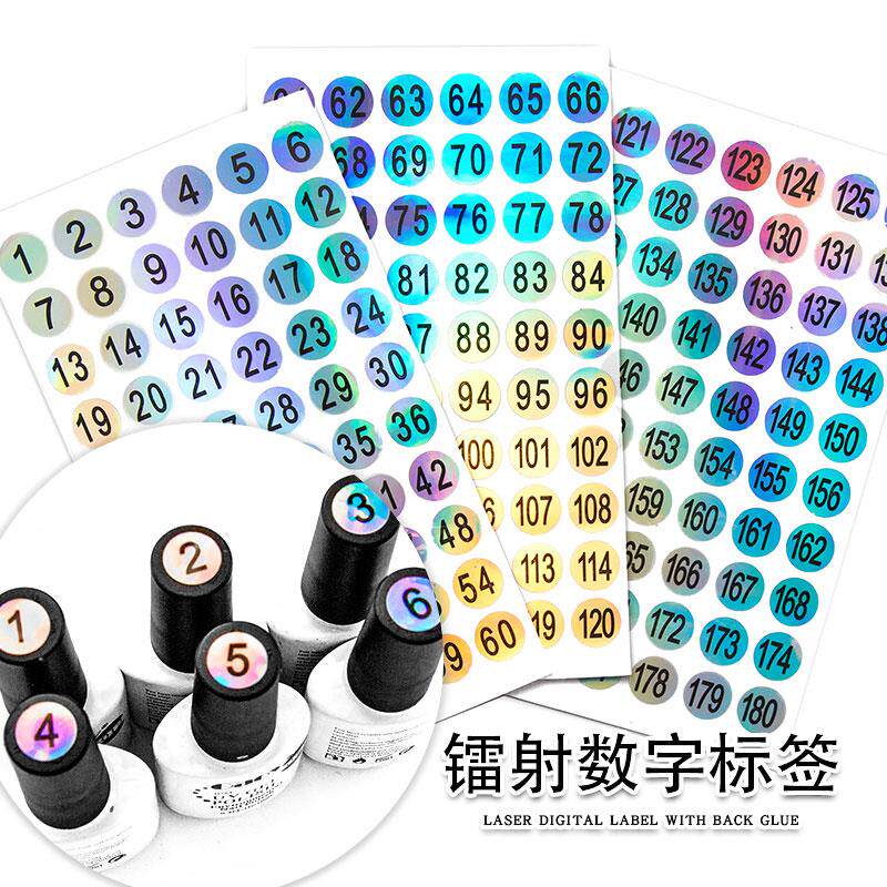 美甲甲油胶数字贴号码
