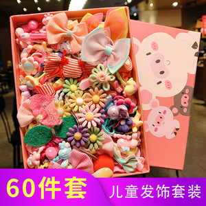 儿童头饰蝴蝶结发夹发圈发饰花朵女童头绳女韩版可爱公主头花饰品