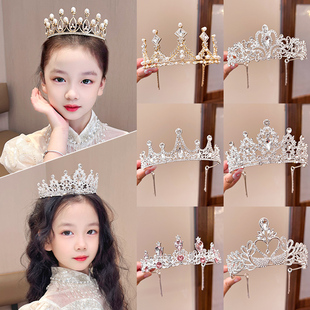 皇冠儿童发箍公主风发夹生日小女孩高端发饰舞台演出女童发卡头饰
