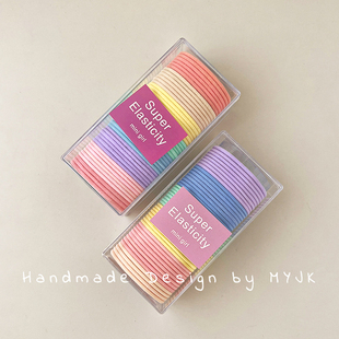 女童韩系发圈儿童高弹力头绳不伤发宝宝皮筋扎头发绳头饰百搭发饰