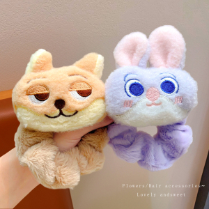 疯狂动物城尼克朱迪可爱毛绒发圈