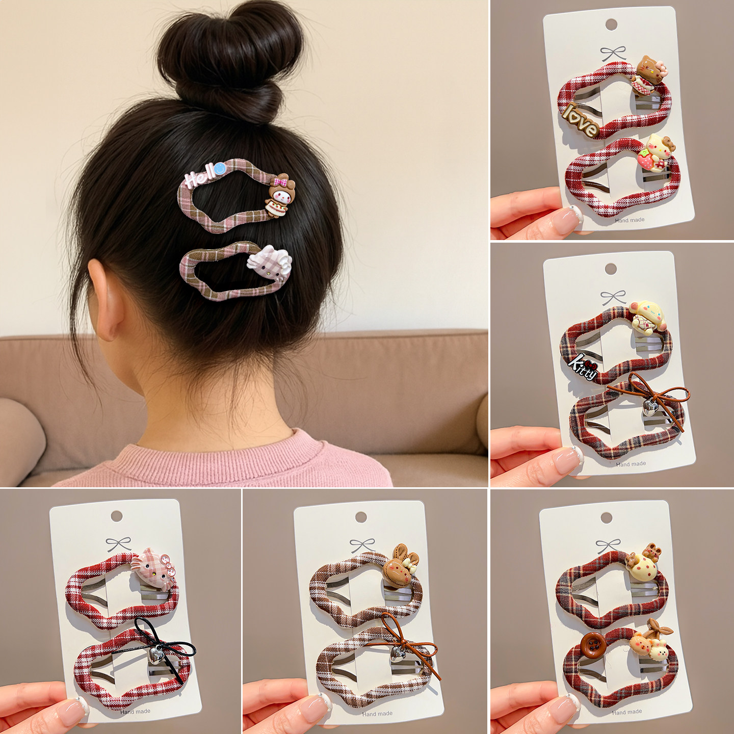 儿童宝宝发夹KT猫云朵后脑勺头饰碎发侧边夹小女孩发卡发饰不伤发,童装/婴儿装/亲子装,发饰,淘宝优惠券,粉丝福利购,淘宝优惠卷