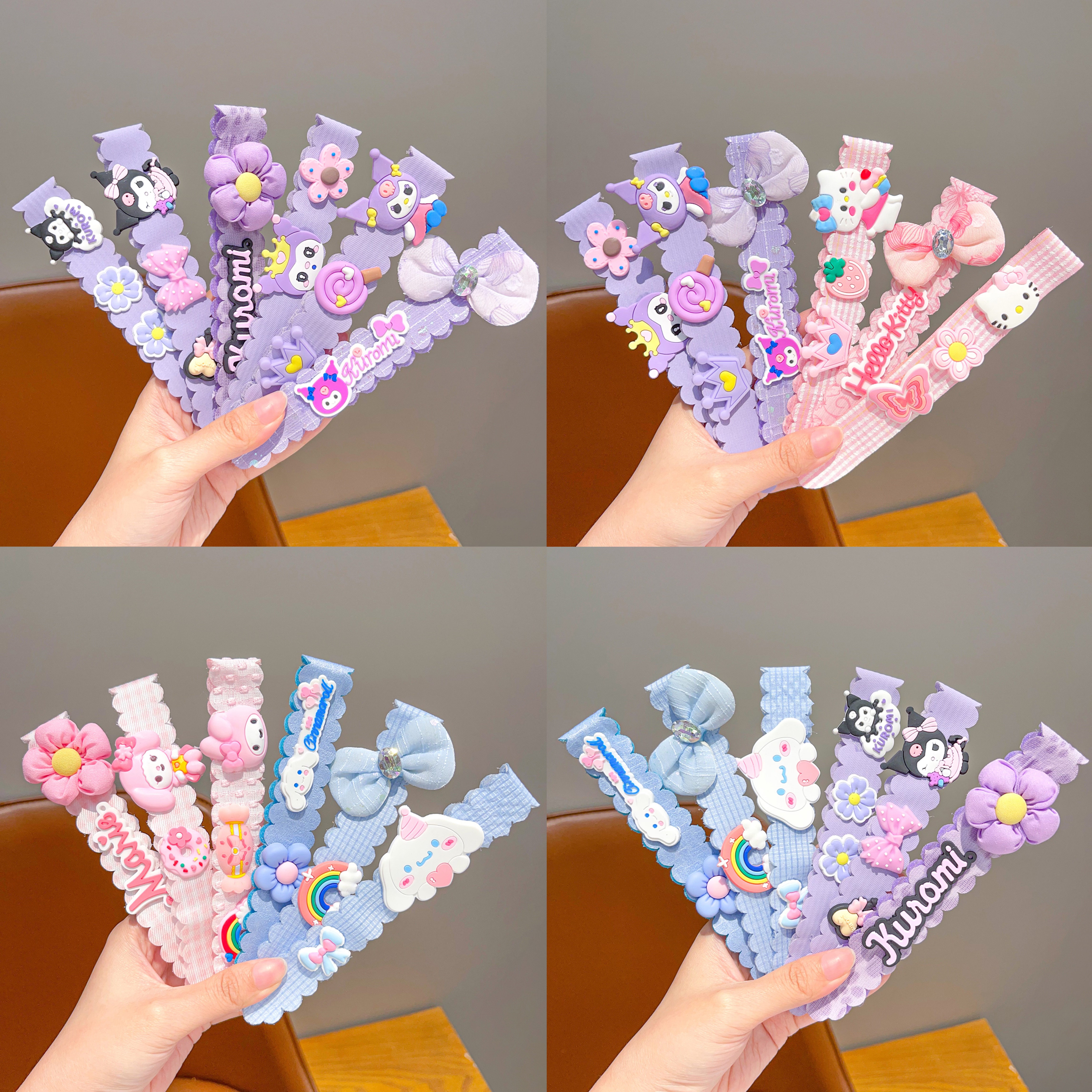 儿童2025新款发贴库洛米新款头饰发饰女童魔术贴碎发神器宝宝发箍