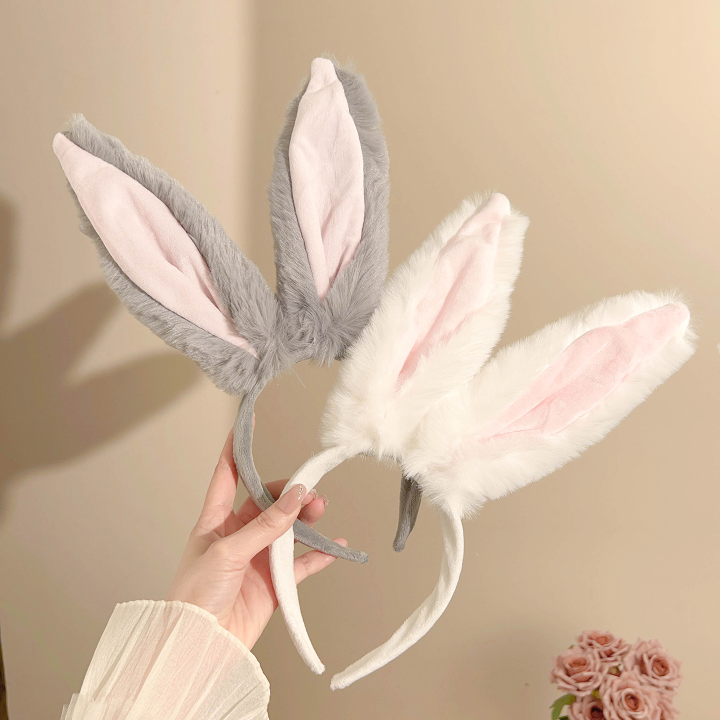 儿童兔耳朵发箍女童宝宝可爱卡通兔子警官头饰幼儿园装扮道具头箍