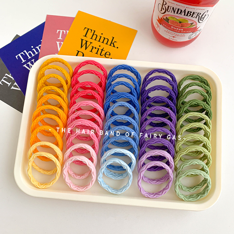 彩虹渐变色儿童不伤发毛巾圈