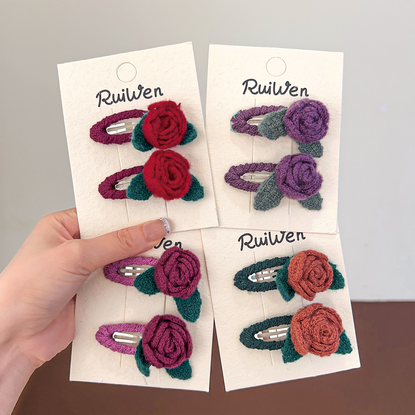 2026新款儿童针织玫瑰花成人侧边夹女童发卡头饰小女孩发夹不伤发,饰品/流行首饰/时尚饰品新,发饰,淘宝优惠券,粉丝福利购,淘宝优惠卷