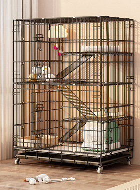 猫笼子宠物别墅一体猫屋舍空笼家用室内猫砂盆猫窝不占地猫a0556