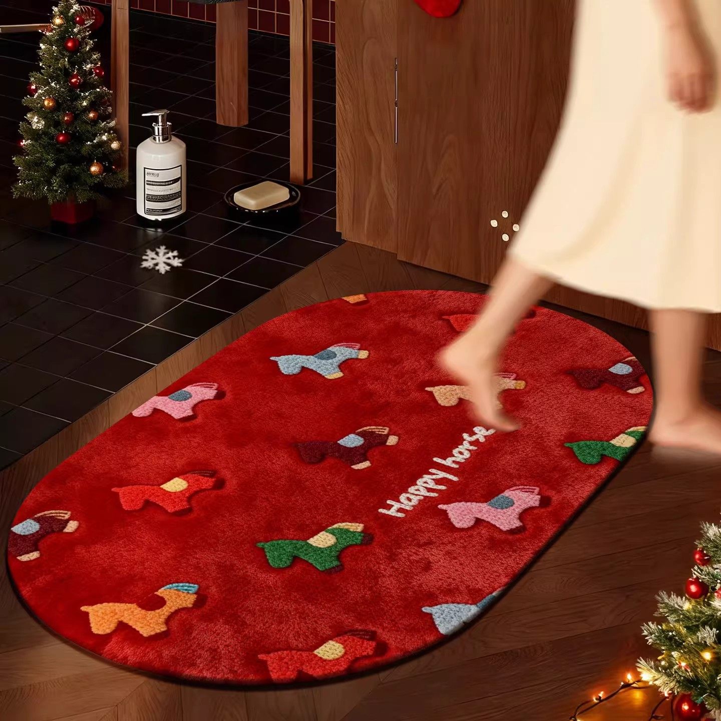 2026新款马年仿亚麻编织浴室地垫家用吸水防滑脚垫卫生间厕所门垫,居家布艺,地毯,淘宝优惠券,粉丝福利购,淘宝优惠卷