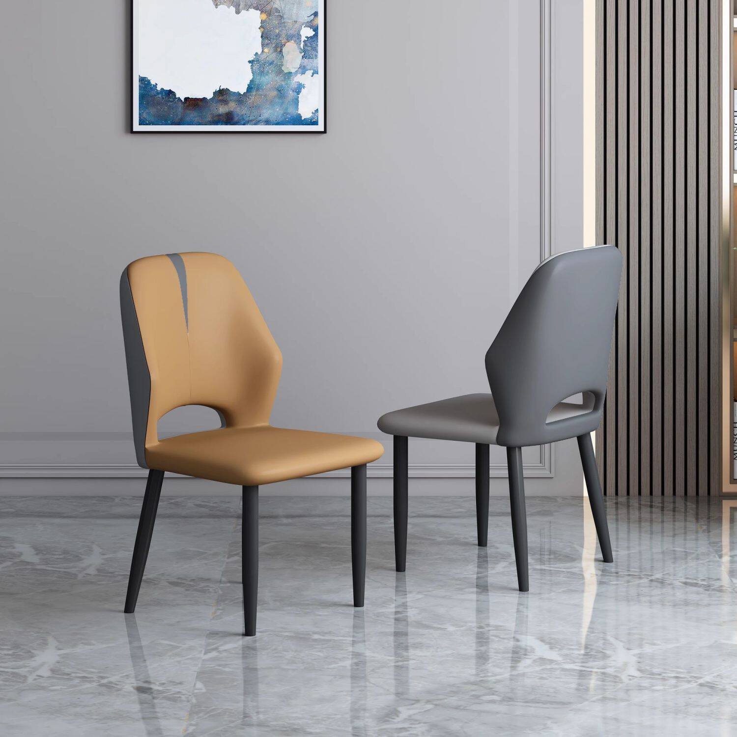 轻奢餐椅家用现代简约凳子靠背北欧休闲餐桌椅靠背椅酒店餐厅椅子