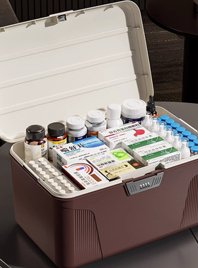 医药箱家庭装大号药物收纳盒药品分层多层医疗急救学生宿舍a0469