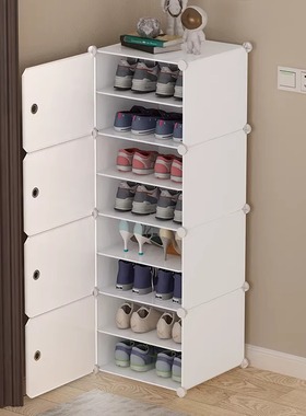 简易门口鞋柜出租屋防尘组合入户塑料鞋架小型寝室家用多层a0635