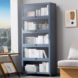 书架置物架落地靠墙客厅多层收纳柜大容量卧室家用储物柜简a0064