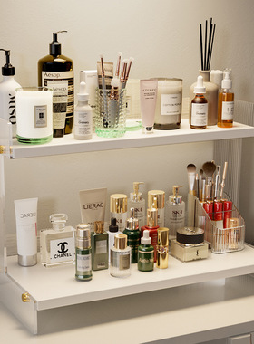 桌面置物架家用轻奢高级感化妆品收纳架亚克力浴室洗漱杯架a0392