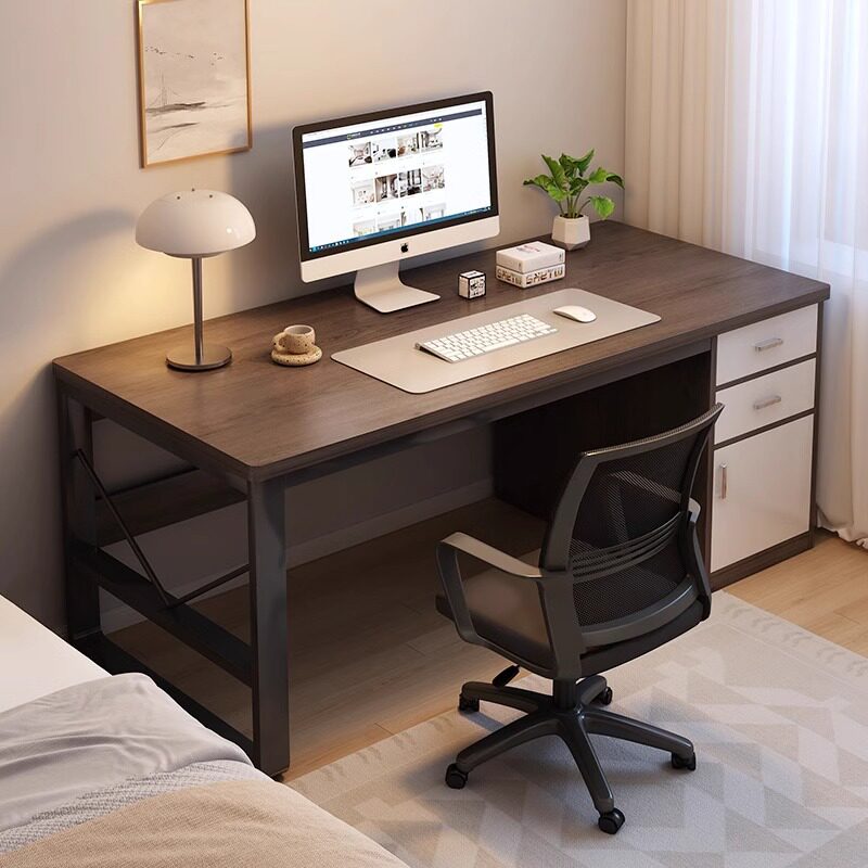 电脑桌台式家用书桌学生学习写字桌简易工作台卧室带抽屉办公桌子