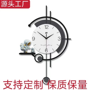 加工订制现代简约钟表挂钟客厅家居装饰餐厅静音时钟挂墙高级感