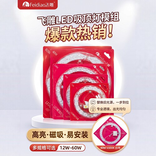 飞雕模组LED吸顶灯改造灯板护眼