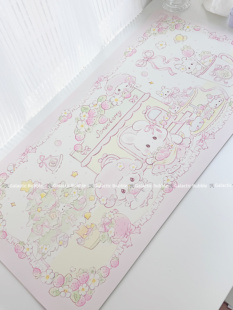 安妮兔皮革桌垫防水装饰拍照背景餐垫鼠标垫小红书同款多尺寸推荐