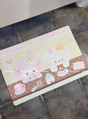 薄巧甜品餐厅许愿树浴室厨房吸水防滑地垫硅藻泥地垫可爱少女心