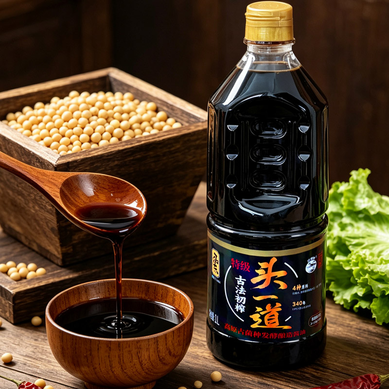 拓东头道酱油古法初榨传统黄豆酿造鲜酱油炒菜增香凉拌料云南特产