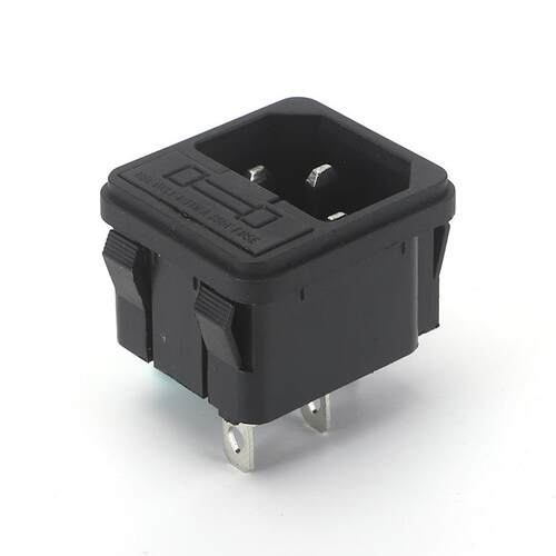 AC电源插座 AC-02二合一带保险丝品字插座 卡式公座 AC02电源插座