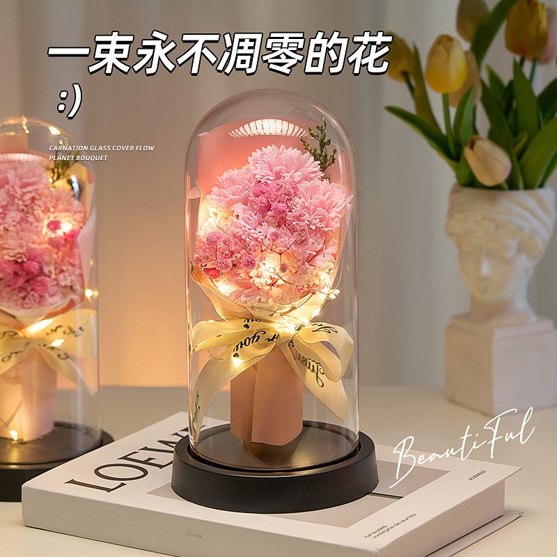 生日礼物母亲节送妈妈适合送长辈实用的高级感玫瑰花束永生花摆件