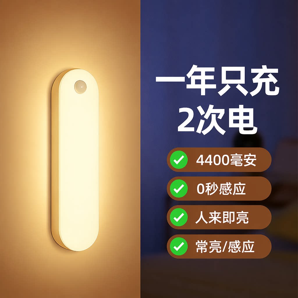 磁吸大容量，0秒感应亮灯图片