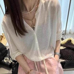 女宽松短款 欧洲站2025夏季 凉感防晒开衫 新款 上衣 wu敌好穿亲肤薄款