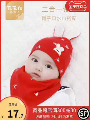 Baby hat spring and autumn thin model 0-3-6 month treasure treasure cap spring newborn tire cap cotton halogen door cap