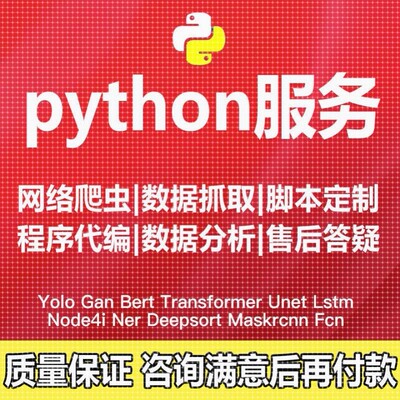 python代编程深度学习算法创新数据可视化代码调试指导答疑定制
