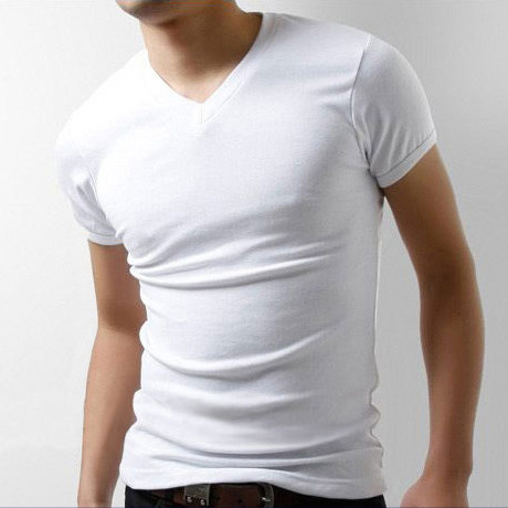 男式V领弹力纯棉短袖T恤净版白色男士加大码紧身衣运动休闲打底衫|msdalam kategori Pakaian Lelaki, baju-T - dari Buy2taobao.com untuk memberikan perkhidmatan ejen Taobao profesional membeli