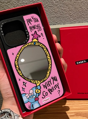 CAST联名TIPSEVEN的奇幻之旅涂鸦牙妹适用iphone16手机壳17promax苹果15pro磁吸MagSafe镜面14日韩卡通13情侣