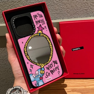 CAST联名TIPSEVEN的奇幻之旅涂鸦牙妹适用iphone16手机壳17promax苹果15pro磁吸MagSafe镜面14日韩卡通13情侣