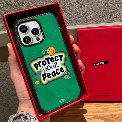联名佘诗曼同款PEACH绿色笑脸适用iphone16promax手机壳17pro苹果15plus日韩ins彩虹英文14磁吸MagSafe13