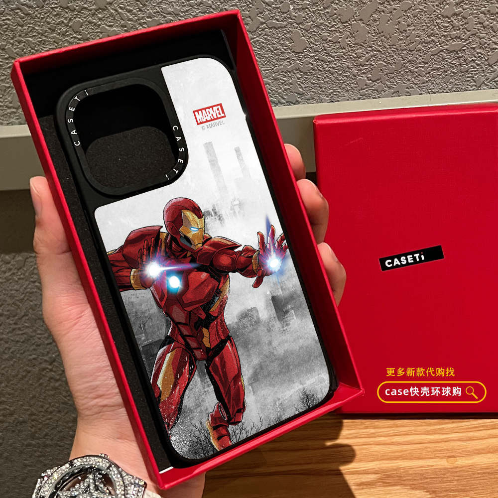 C家联名漫威复仇者联盟适用iphone17promax手机壳16pro苹果15磁吸MagSafe镜面14plus蜘蛛侠13毒液12潮牌Air软