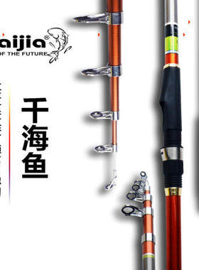 戴家千海鱼新款海杆套装超硬远投组合抛竿裸鱼海竿海钓甩竿3/36米