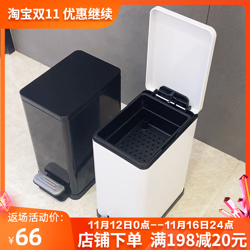 茶水桶茶渣桶茶台废水桶工夫茶配件家用脚踏式双层垃圾桶大号茶桶