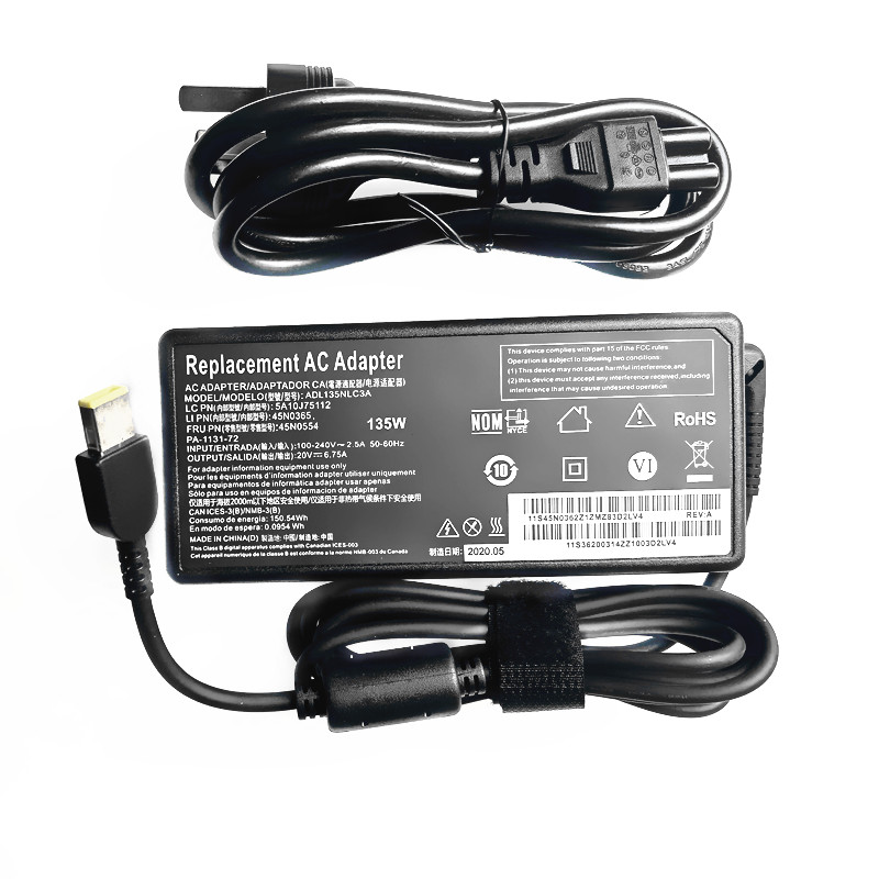 八桂金诚20V6.75A适用联想拯救者R720-15 Y520-15Y7000充电器135W