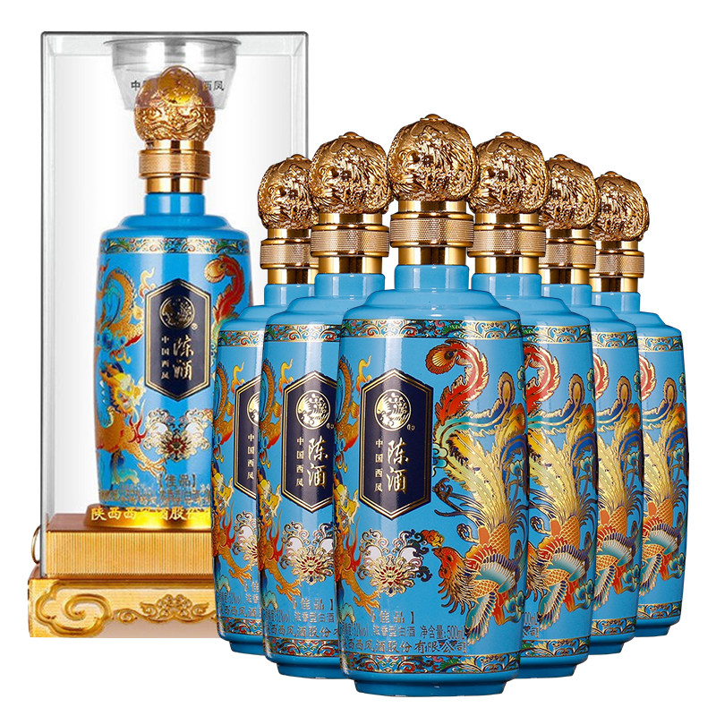西凤酒52度陈酒佳品浓香型纯粮食白酒礼盒装整箱6瓶特价白酒