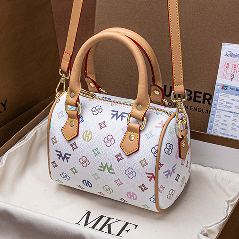 CITEX LV官方旗舰店正品真皮女式手提波士顿枕头包2025新款单肩斜