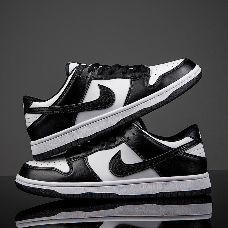 莆田官网aj男鞋青苹果dunk黑白熊猫联名板鞋女款百搭加绒运动鞋子