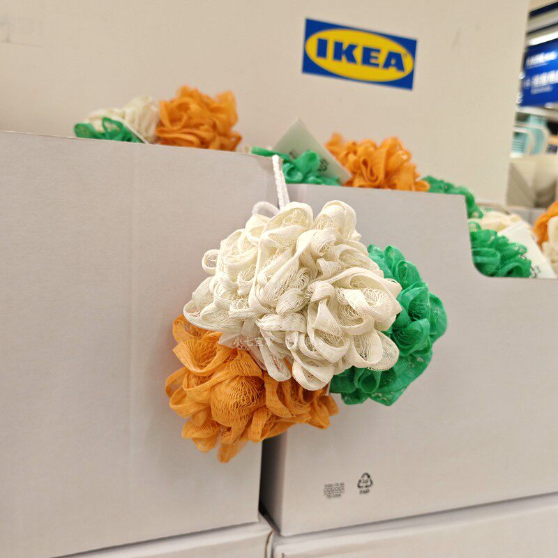IKEA宜家正品奥比安浴球3件套少女洗澡擦身用具柔软搓澡起泡浴花