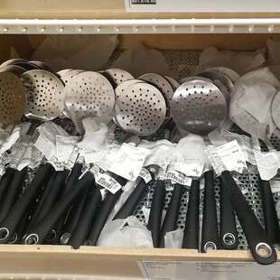 小七宜家正品IKEA 365+哈特撇铲不锈钢厨房家用漏勺沥水勺子包邮
