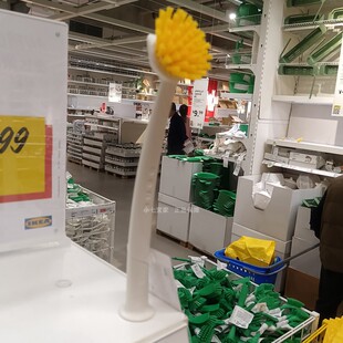 IKEA宜家正品林妮格厨房清洁用刷带吸盘长柄刷不沾油不湿水洗碗刷
