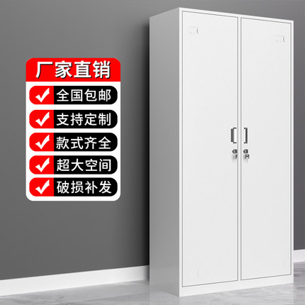 钢制员工铁皮柜两门更衣柜收纳神器护士宿舍三门换衣柜储物柜鞋柜