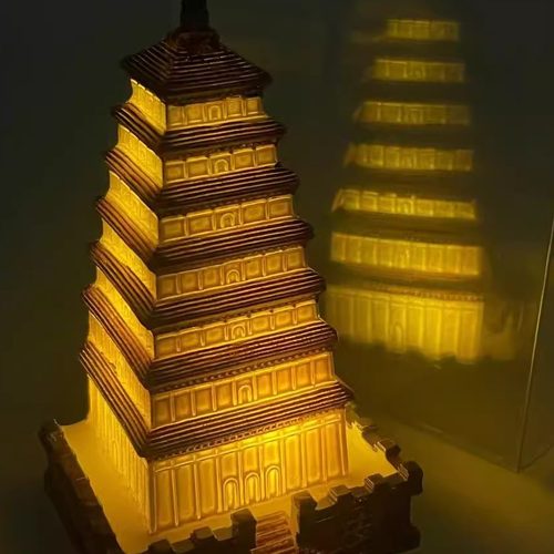西安文创大雁塔发光树脂冰箱贴纪念品礼物