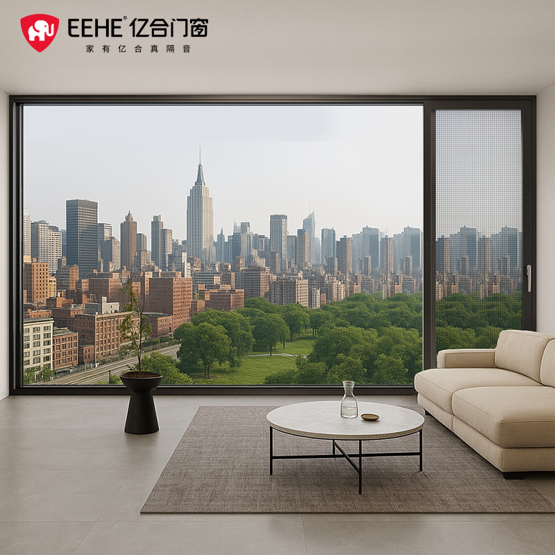 亿合门窗 断桥铝系统窗封阳台铝合金窗隔音隔热莫奈花园侧压窗