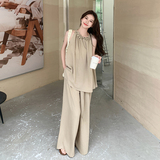 新款时尚无袖上衣长裤套装221-882P135K198，女装套装/套裙，2B148