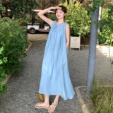 新款天蓝色连衣裙221-973P135K188，女装连衣裙，2B148