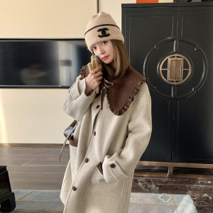 娃娃领呢子大衣2B148-820P175K258图片